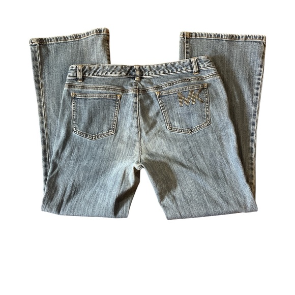 Michael Kors Bootcut women’s  Jeans - Small Rhinestone MK on back pocket size 10 - Picture 1 of 6